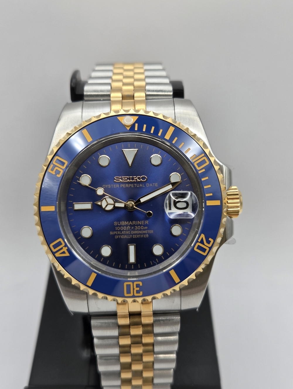 New 40mm Custom SeikoMod Automatic Dive Watch Bluesy